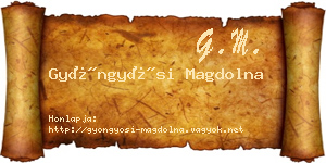 Gyöngyösi Magdolna névjegykártya
