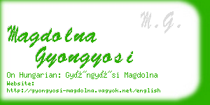 magdolna gyongyosi business card
