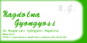 magdolna gyongyosi business card